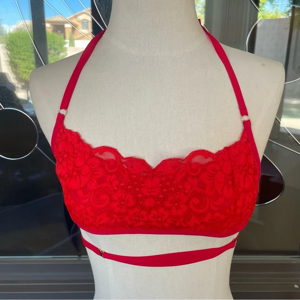 NWT Free People + We are Hah‎ Don’t Cross Me Halter in Blood Orange